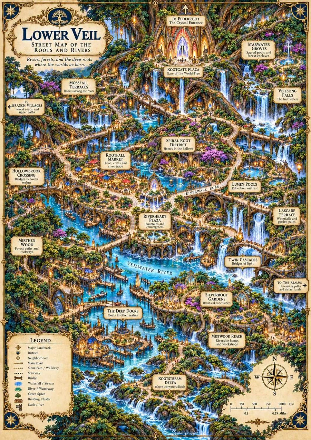 Lower Veil street map from The City Between Clouds