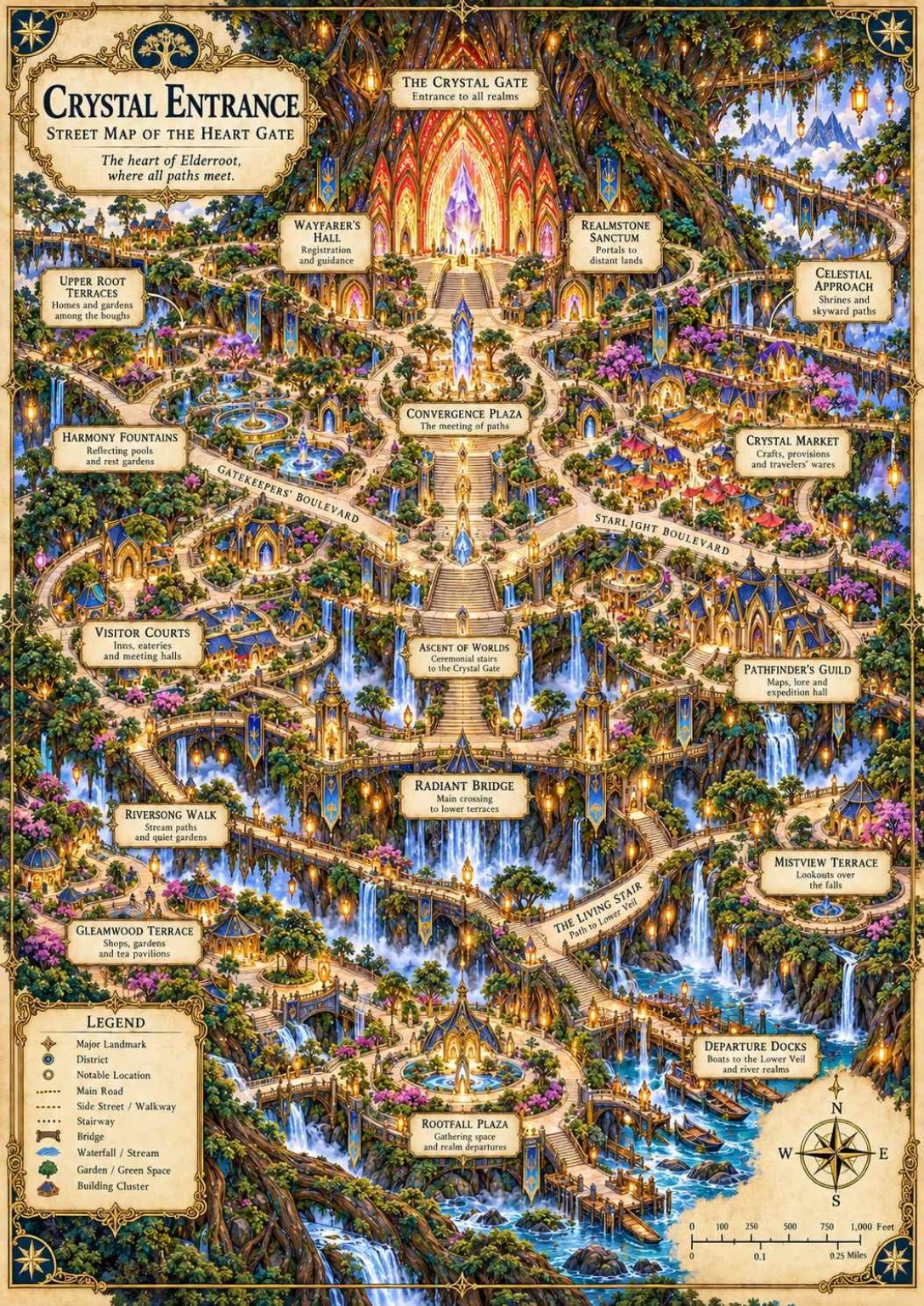 Crystal Entrance street map from The City Between Clouds